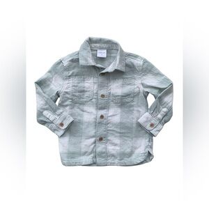 Little Co Size 3T Organic Plaid Flannel Shirt